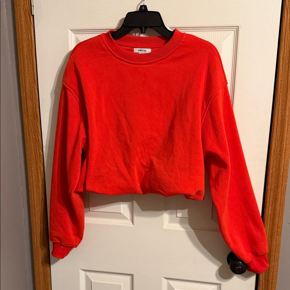 Always Women's Vibrant Red Cropped Sweatshirt